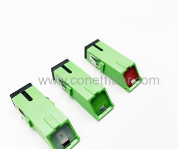SC Fiber Optic Adapter with Integrated Shutter
